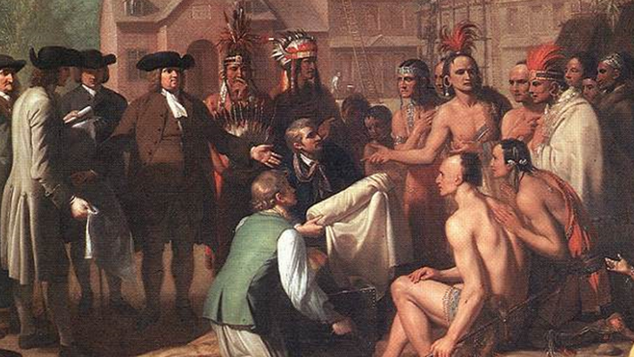 The Treaty of Penn with the Indians by Benjamin West. Public Domain.
